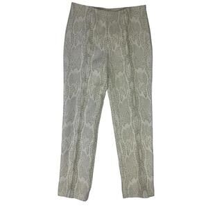 Escada Snake Print Trousers Beige Size 40 IT | 32 W | 28 L
